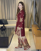 ETHNIC — DHANAK EMBROIDERED & SEQUIN 2PC