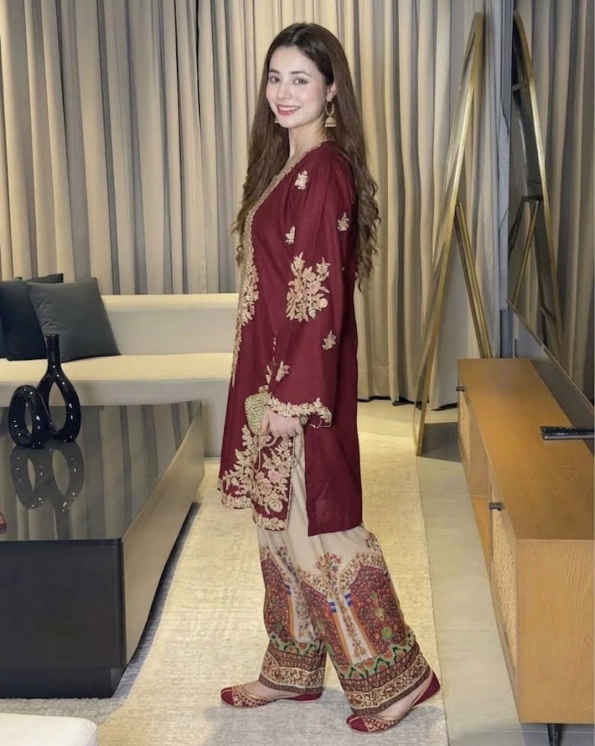 ETHNIC — DHANAK EMBROIDERED & SEQUIN 2PC