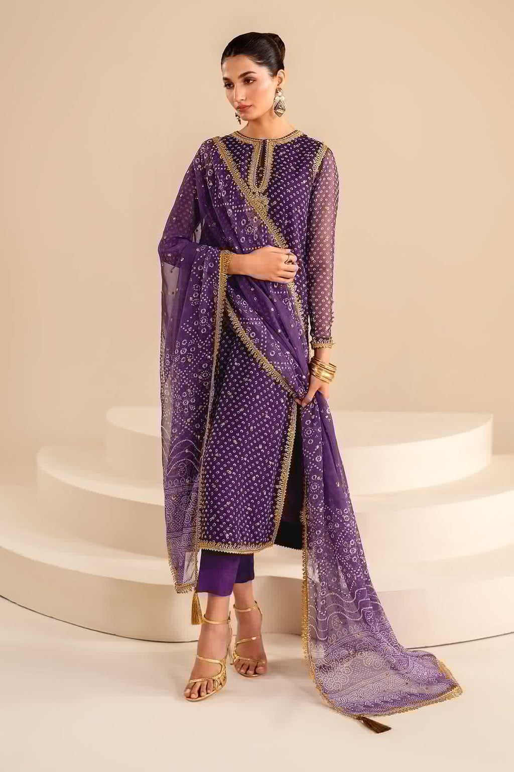 BAROOQUE EMBROIDERED CHIFFON SF-625