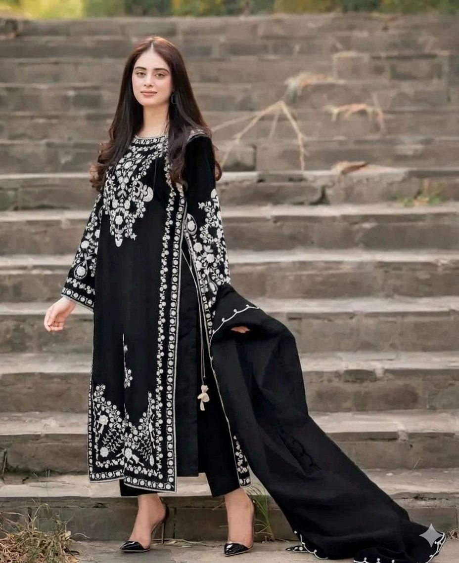 URGE — WINTER COLLECTION 2026–27
Pure Dhanak 3-Piece Embroidered Suit