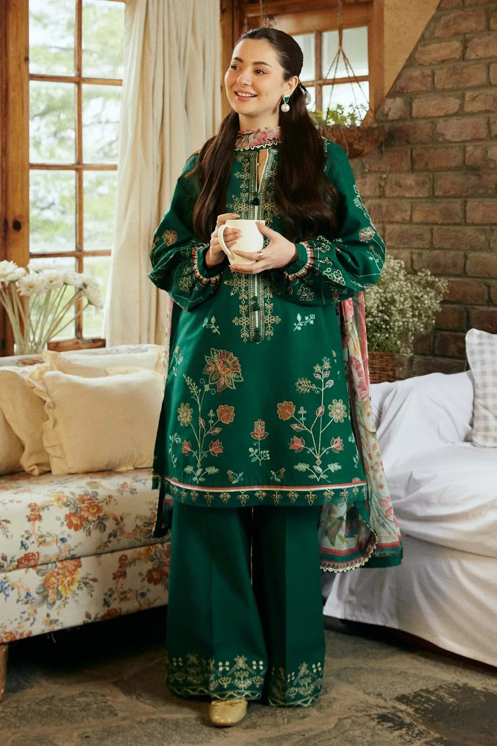 URGE — WINTER COLLECTION 2026–27
Pure Dhanak 3-Piece Embroidered Suit