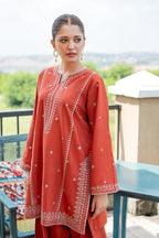 PURE DHANAK EMBROIDERED 2PC SUIT