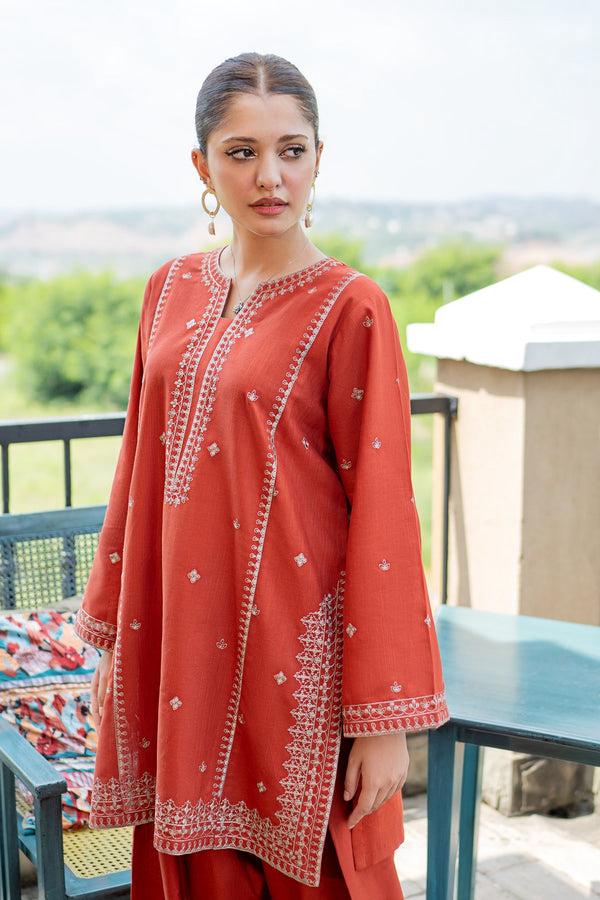 PURE DHANAK EMBROIDERED 2PC SUIT