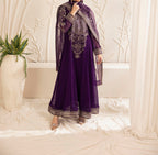 MOHAGNI — WINTER COLLECTION 2026 
3-PIECE DHANAK EMBROIDERED SUIT
Brand Code: 3641