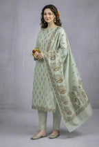 DHANAK JACQUARD BAROSHA SELF-EMBROIDERED UNSTITCHED 3PC