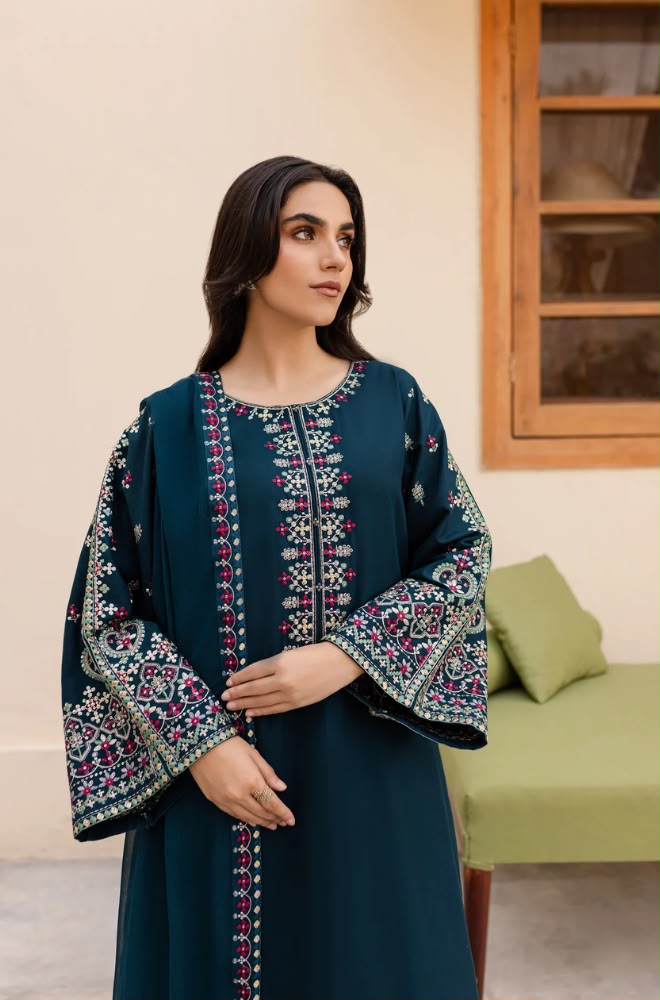 URGE — WINTER COLLECTION 2026–27
Pure Dhanak 3-Piece Embroidered Suit