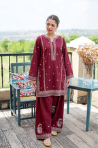 PURE DHANAK EMBROIDERED 2PC SUIT