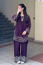 PURE DHANAK EMBROIDERED 2PC SUIT