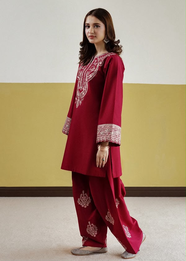PURE DHANAK EMBROIDERED 2PC SUIT