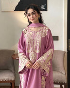 URGE — WINTER COLLECTION 2026–27
Pure Dhanak 3-Piece Embroidered Suit