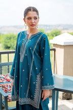 PURE DHANAK EMBROIDERED 2PC SUIT