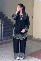 PURE DHANAK EMBROIDERED 2PC SUIT