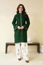 PURE DHANAK EMBROIDERED 2PC SUIT