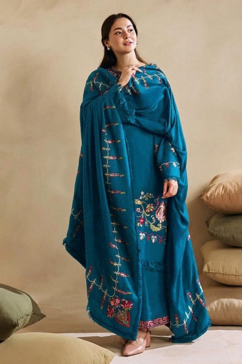 URGE — WINTER COLLECTION 2026–27
Pure Dhanak 3-Piece Embroidered Suit