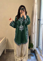 PURE DHANAK EMBROIDERED 2PC SUIT