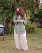 PURE DHANAK EMBROIDERED 2PC SUIT
