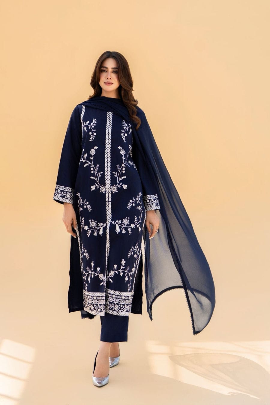 URGE — WINTER COLLECTION 2026–27
Pure Dhanak 3-Piece Embroidered Suit