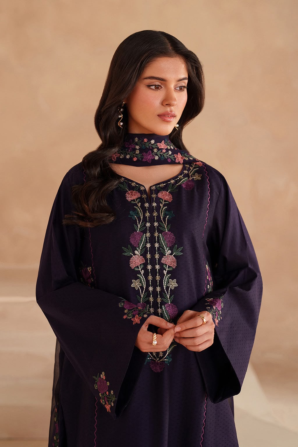 URGE — WINTER COLLECTION 2026–27
Pure Dhanak 3-Piece Embroidered Suit