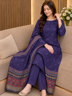 NEW WINTER KHADDI JACQUARD SUSI - SELF-DESIGNING UNSTITCHED 3PC