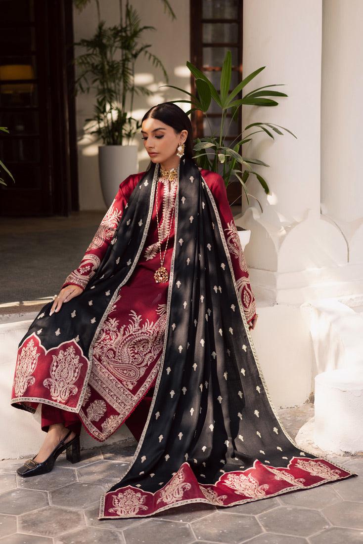 MARJAN — WINTER COLLECTION 2026 
3-PIECE DHANAK EMBROIDERED SUIT