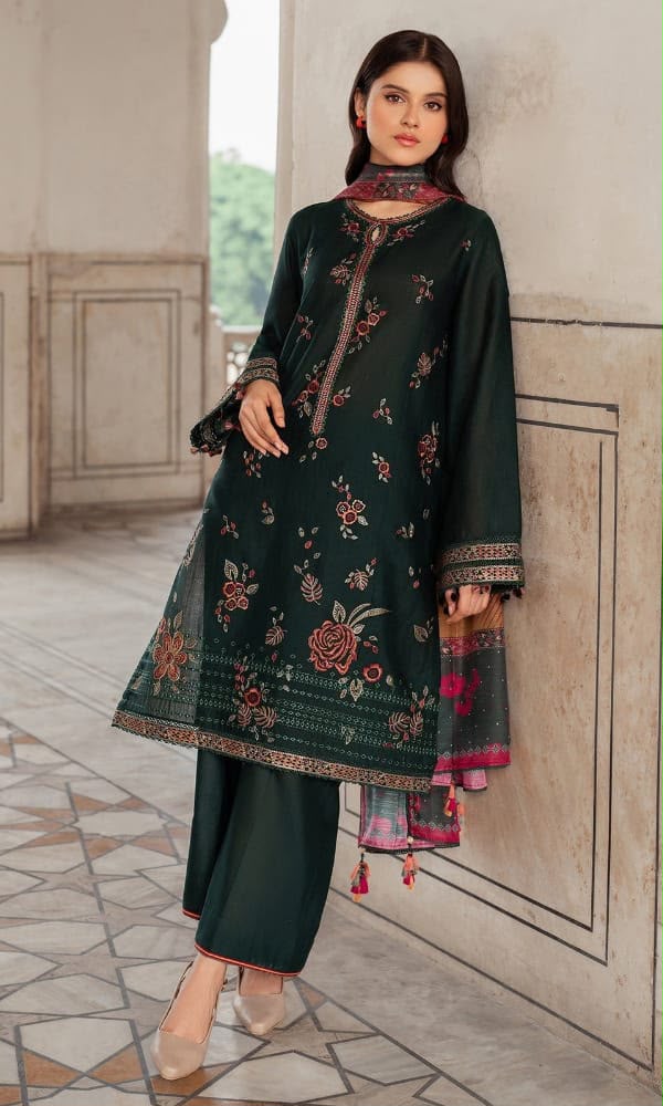 URGE — WINTER COLLECTION 2026–27
Pure Dhanak 3-Piece Embroidered Suit