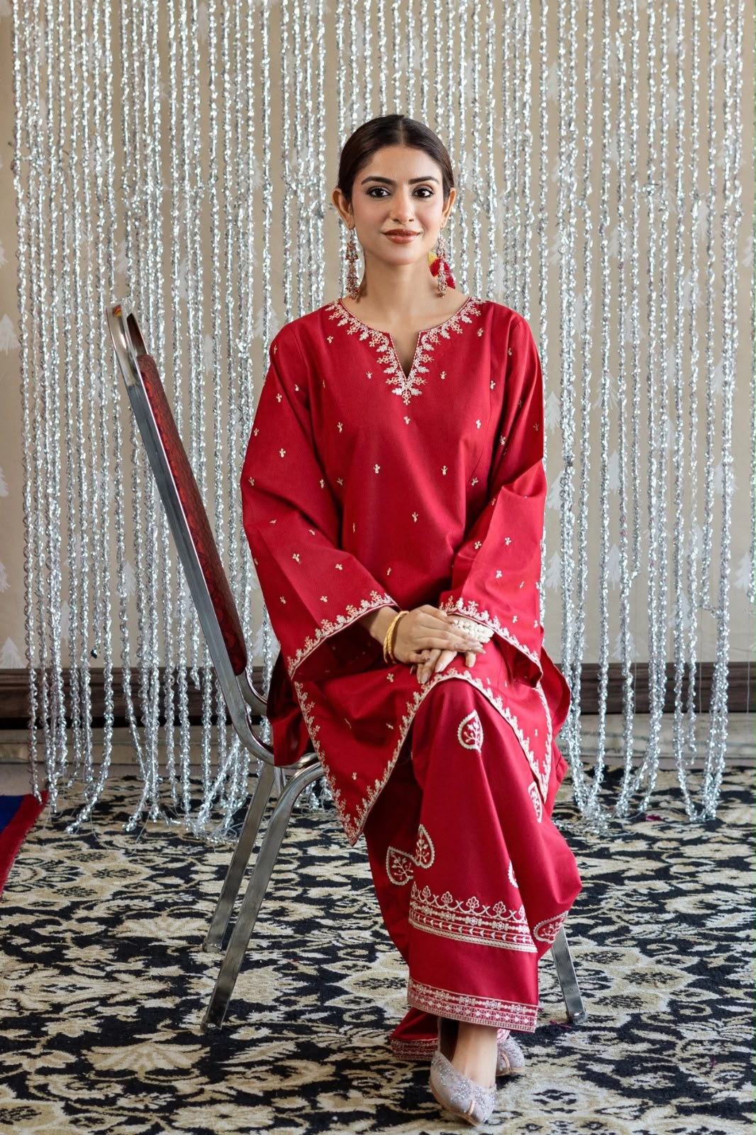 PURE DHANAK EMBROIDERED 2PC SUIT