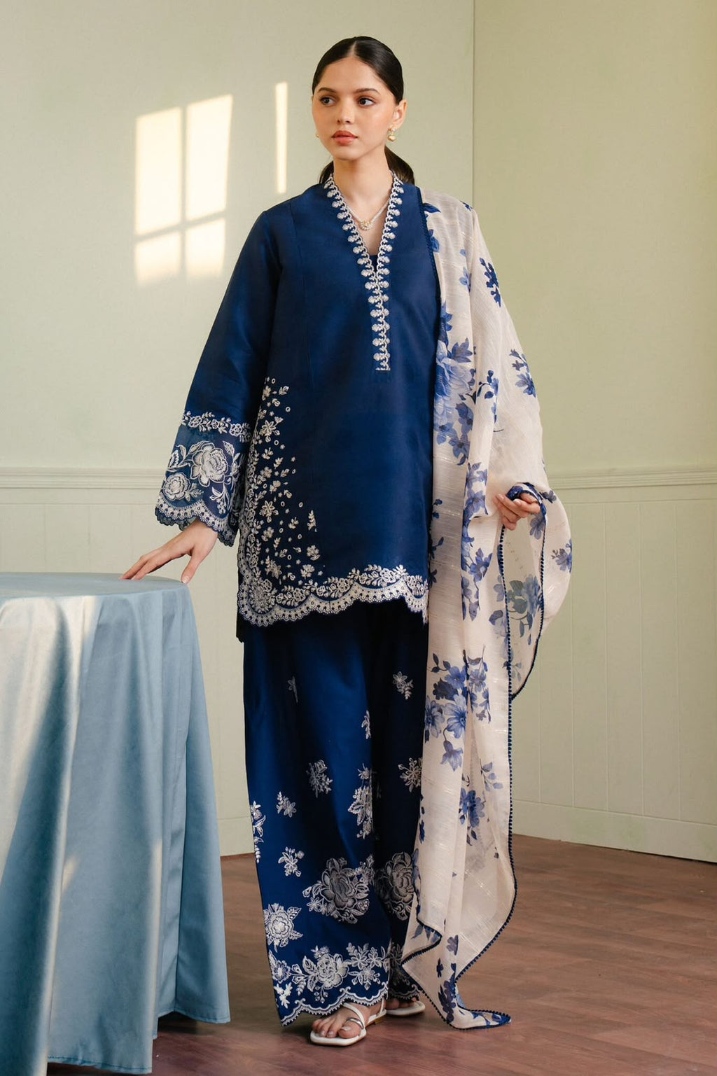 URGE — WINTER COLLECTION 2026–27
Pure Dhanak 3-Piece Embroidered Suit