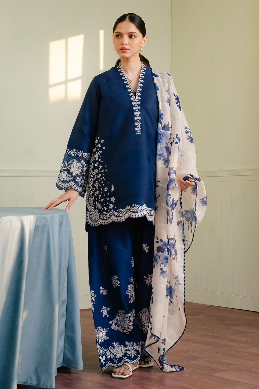 URGE — WINTER COLLECTION 2026–27
Pure Dhanak 3-Piece Embroidered Suit