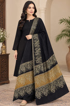 BAROSHA JACQUARD PASHMINA WOOL SHAWL WITH MARINA DHANAK | UNSTITCHED 3PC