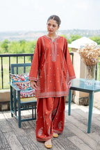 PURE DHANAK EMBROIDERED 2PC SUIT