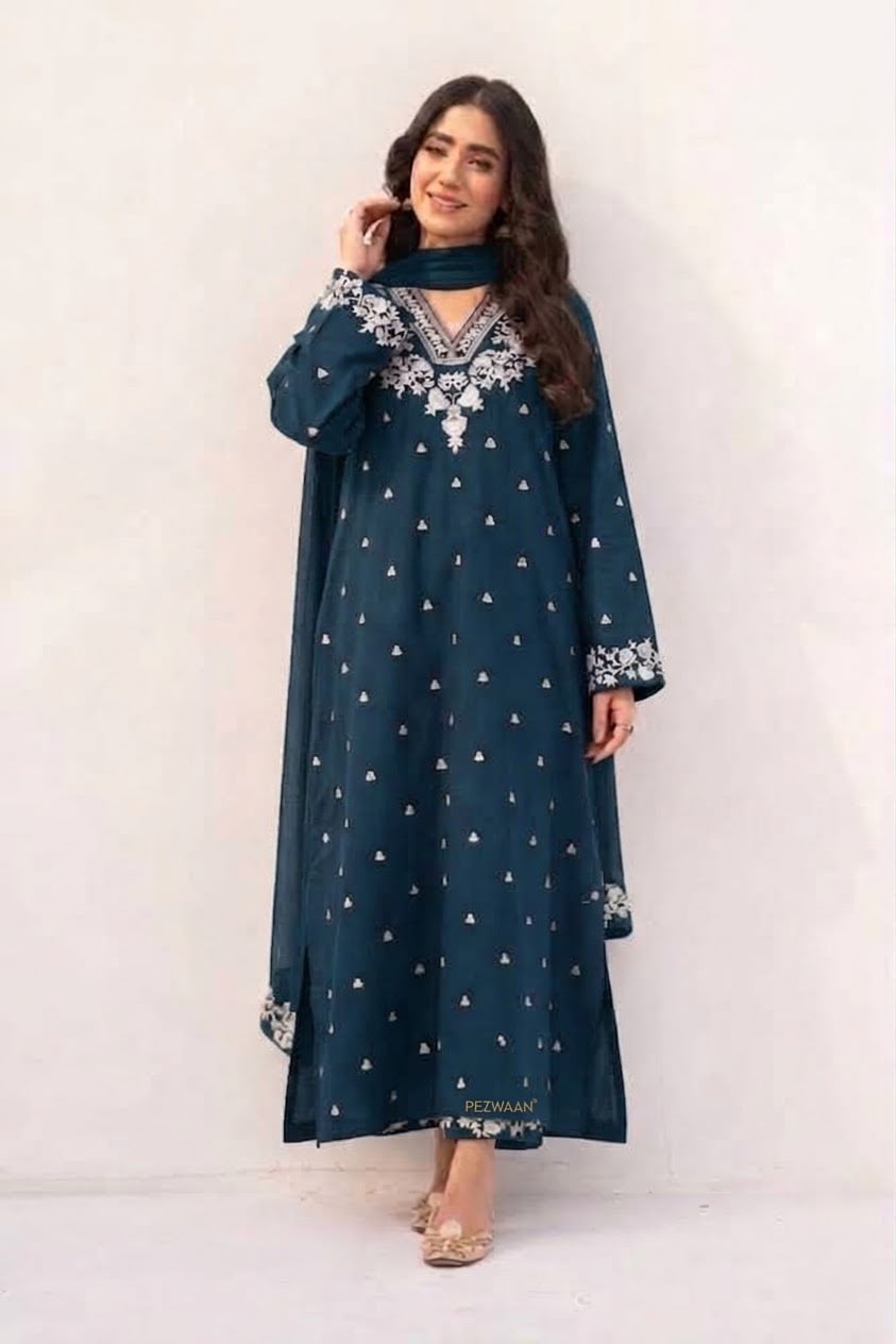 URGE — WINTER COLLECTION 2026–27
Pure Dhanak 3-Piece Embroidered Suit