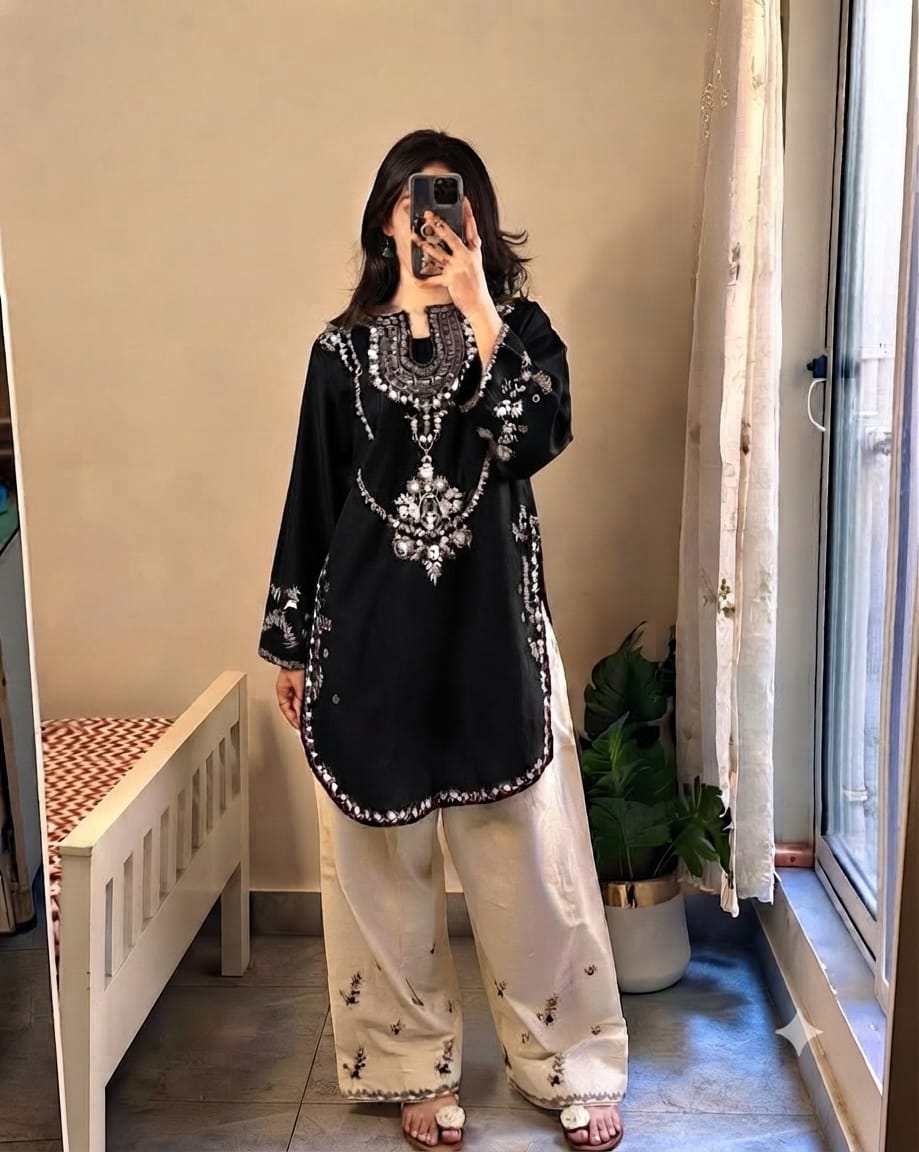 PURE DHANAK EMBROIDERED 2PC SUIT