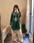 PURE DHANAK EMBROIDERED 2PC SUIT