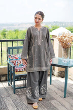 PURE DHANAK EMBROIDERED 2PC SUIT
