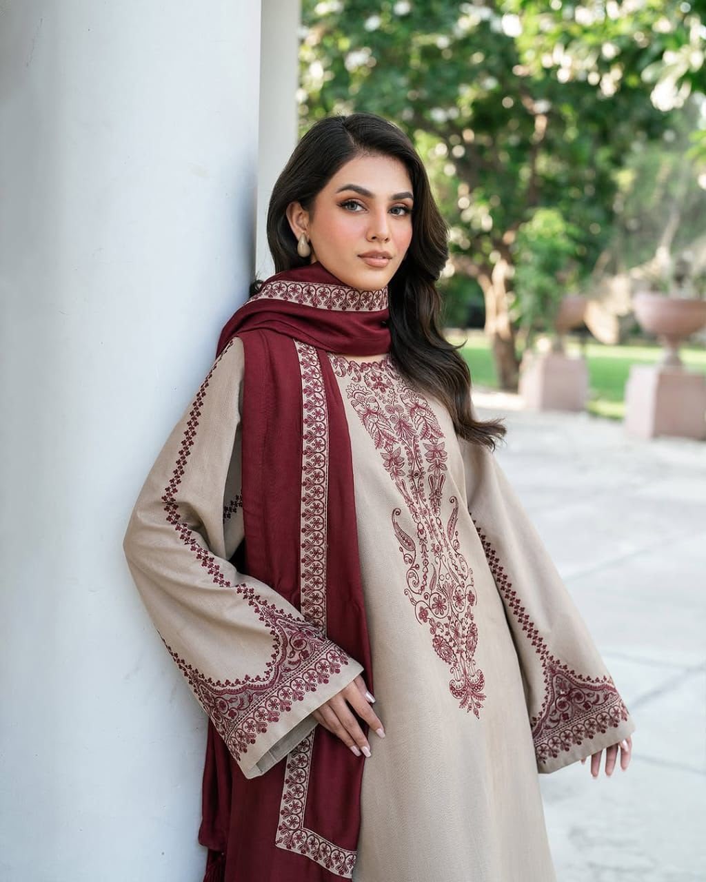 URGE — WINTER COLLECTION 2026–27
Pure Dhanak 3-Piece Embroidered Suit
