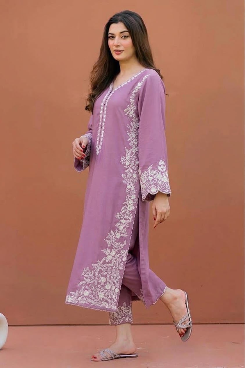 ASLING WINTER COLLECTION |
Pure Dhanak Embroidered |2-Piece Suit