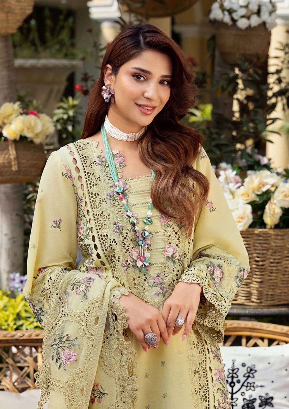 ELAF Luxury Chickenkari 3-Piece Unstitched Lawn Suit