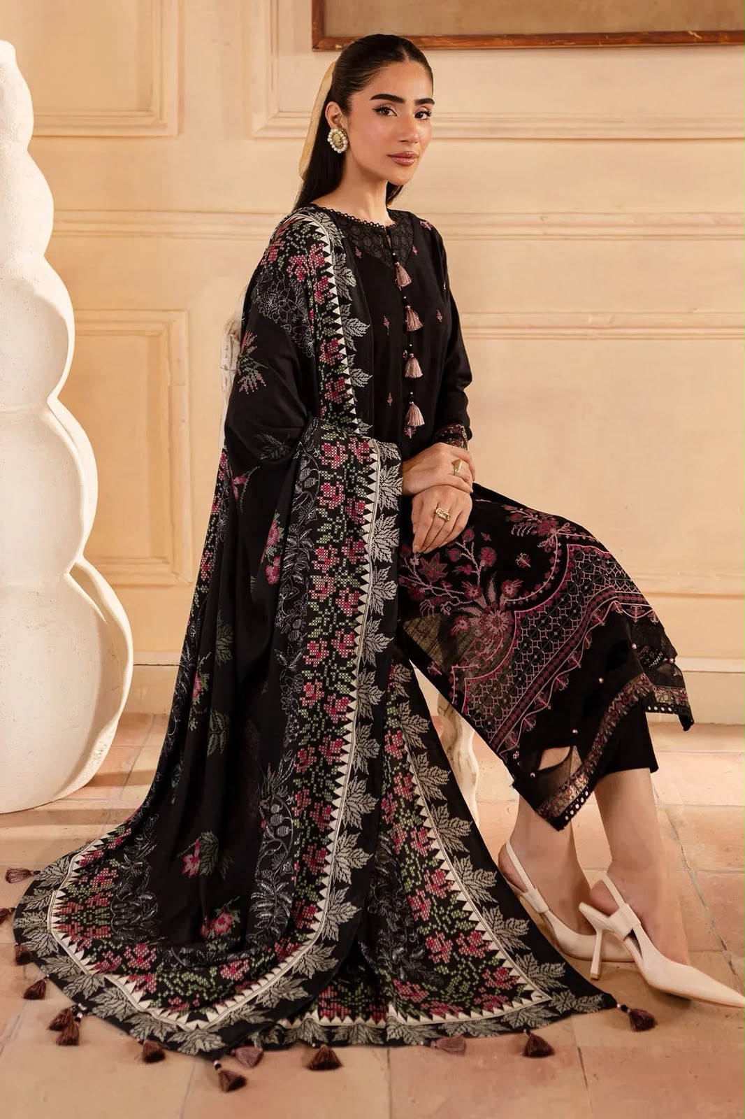 URGE — WINTER COLLECTION 2026–27
Pure Dhanak 3-Piece Embroidered Suit