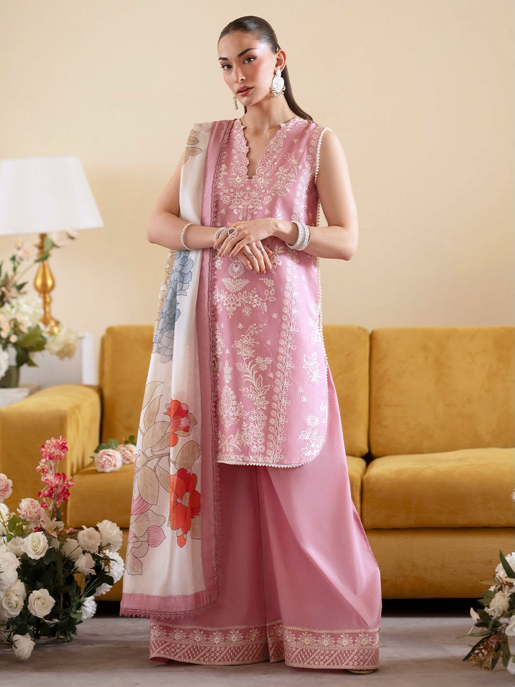 URGE — WINTER COLLECTION 2026–27
Pure Dhanak 3-Piece Embroidered Suit