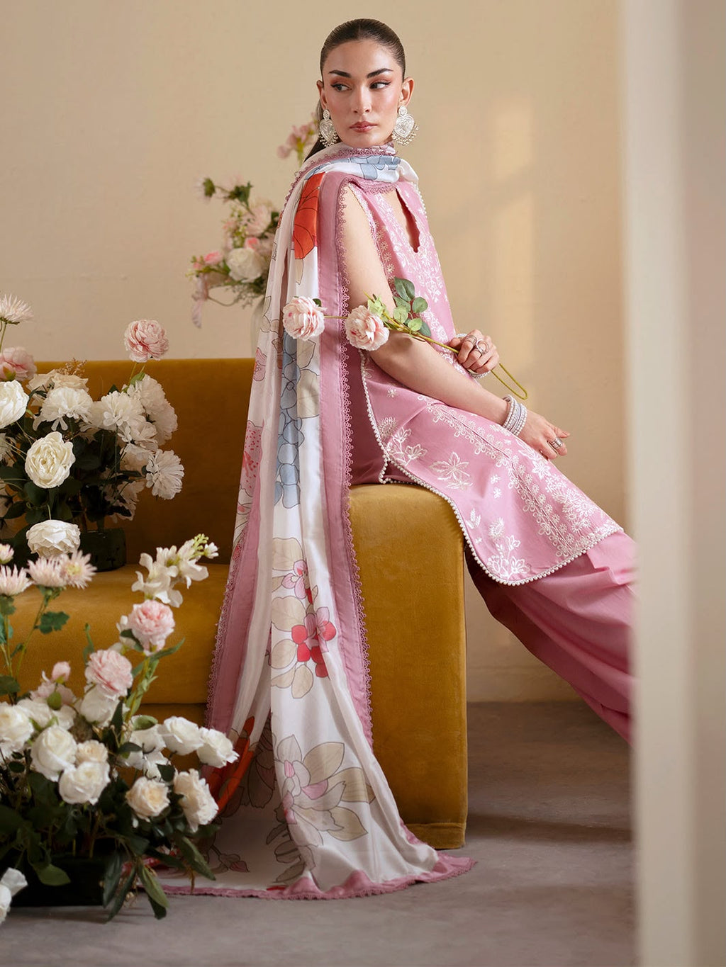 URGE — WINTER COLLECTION 2026–27
Pure Dhanak 3-Piece Embroidered Suit