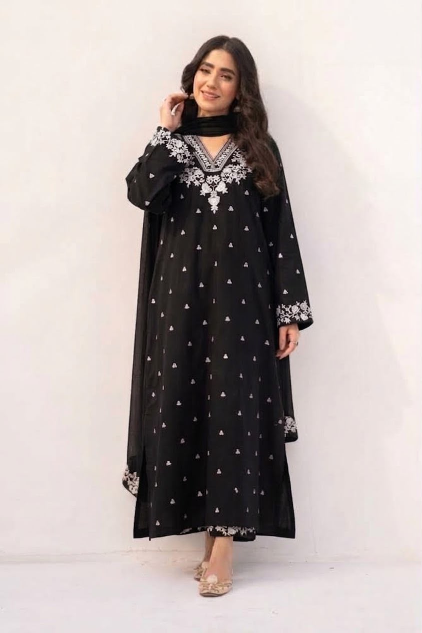 URGE — WINTER COLLECTION 2026–27
Pure Dhanak 3-Piece Embroidered Suit