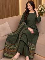 NEW WINTER KHADDI JACQUARD SUSI - SELF-DESIGNING UNSTITCHED 3PC