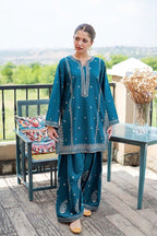 PURE DHANAK EMBROIDERED 2PC SUIT