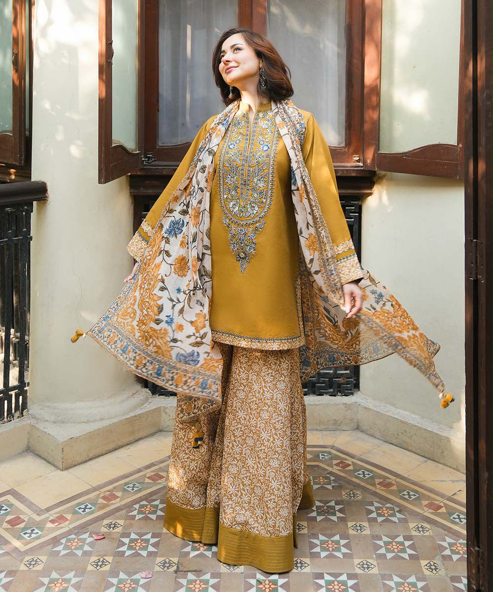 URGE — WINTER COLLECTION 2026–27
Pure Dhanak 3-Piece Embroidered Suit